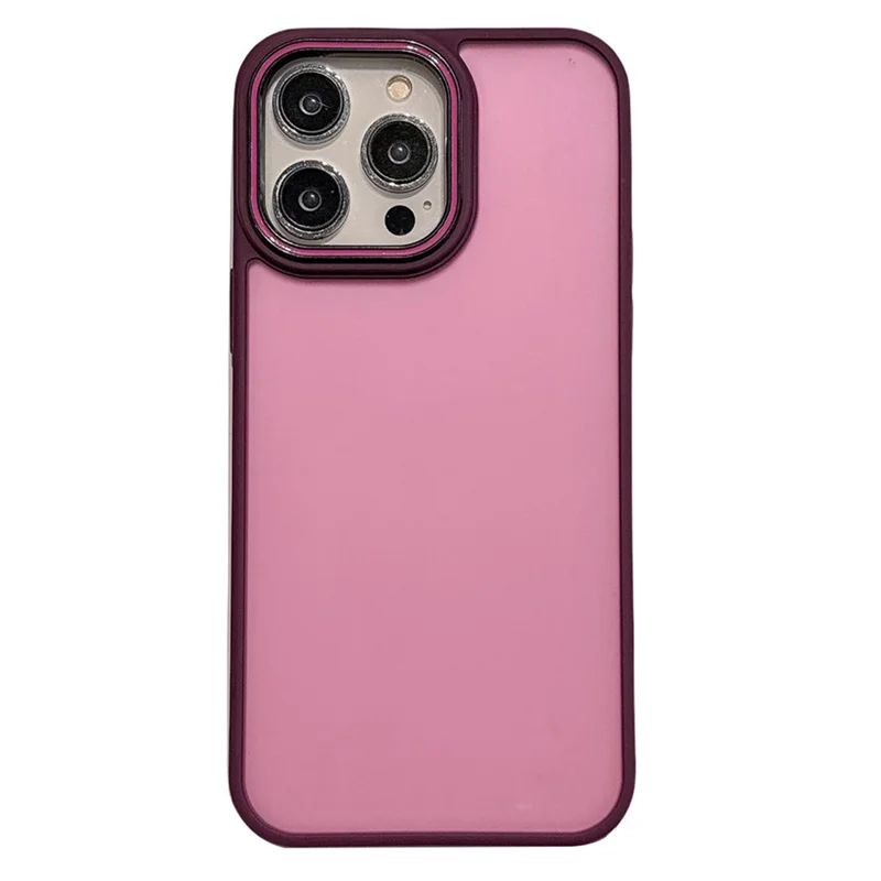 For iPhone 14 Pro Case PC + TPU Anti-Slip Matte Phone Cover - Purple