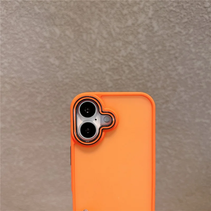 For iPhone 16 Plus Case PC + TPU Anti-Slip Matte Phone Cover - Orange