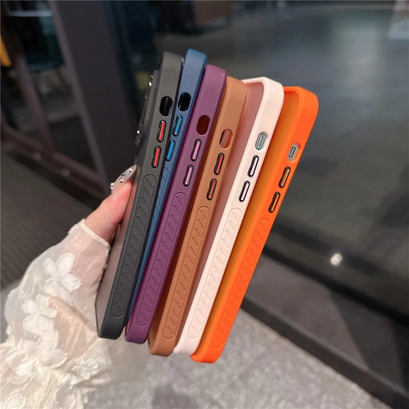 For iPhone 16 Plus Case PC + TPU Anti-Slip Matte Phone Cover - Orange