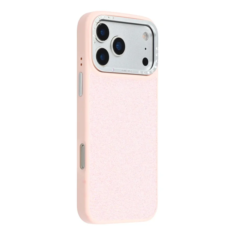 JAUCASE För iPhone 17 Pro Max Skal Kompatibel med MagSafe Strukturerat PU + TPU + PC Telefonbakdel - Rosa