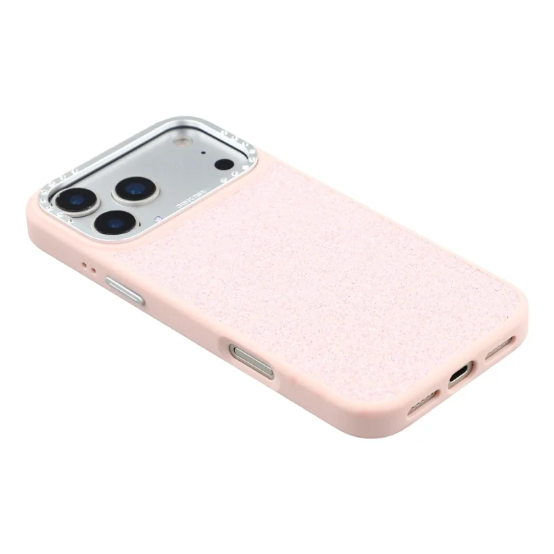 JAUCASE För iPhone 17 Pro Max Skal Kompatibel med MagSafe Strukturerat PU + TPU + PC Telefonbakdel - Rosa