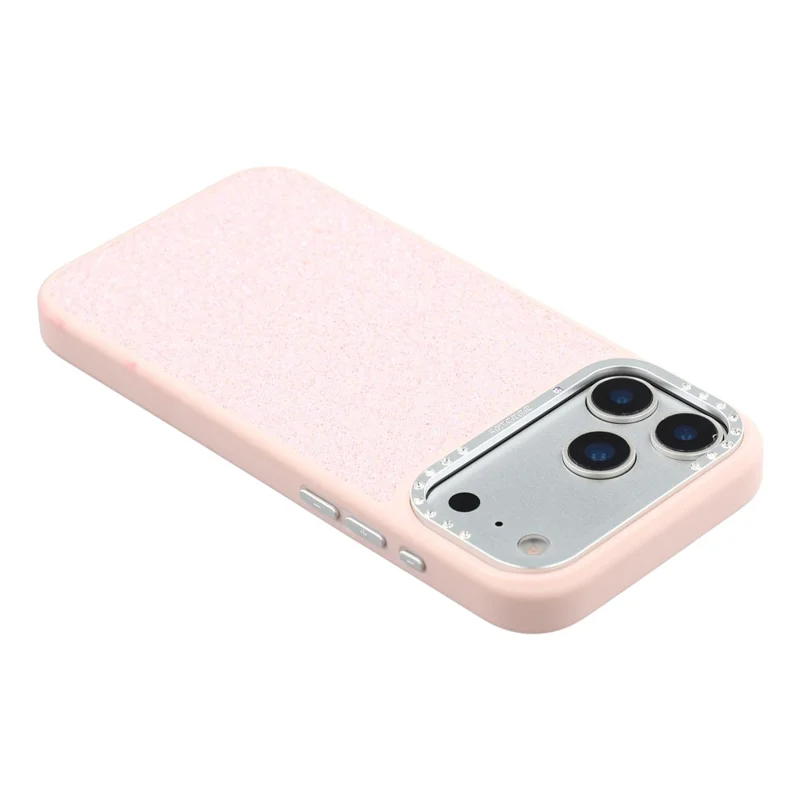 JAUCASE För iPhone 17 Pro Max Skal Kompatibel med MagSafe Strukturerat PU + TPU + PC Telefonbakdel - Rosa