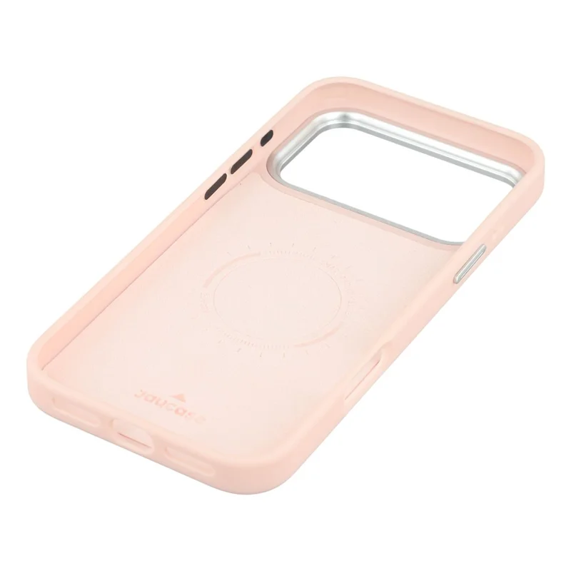 JAUCASE För iPhone 17 Pro Max Skal Kompatibel med MagSafe Strukturerat PU + TPU + PC Telefonbakdel - Rosa