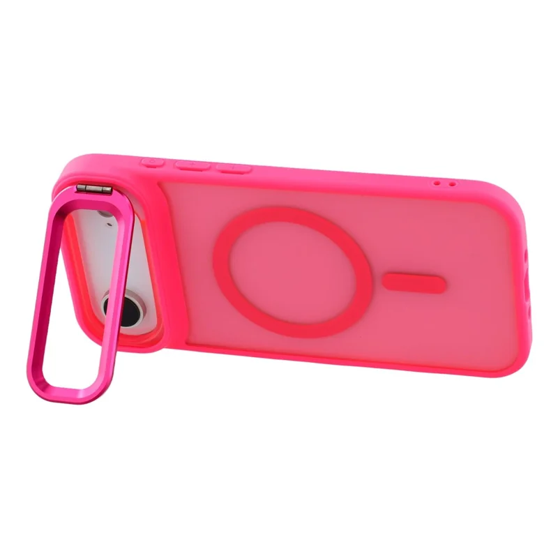 For iPhone Air Case Compatible with MagSafe Lens Kickstand TPU + PC Matte Phone Cover - Rose