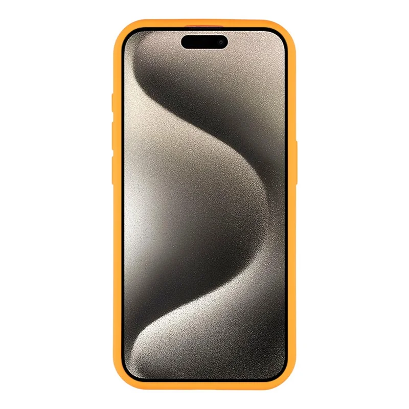 For iPhone 15 Pro Max Case Compatible with MagSafe Lens Kickstand TPU + PC Matte Phone Cover - Orange