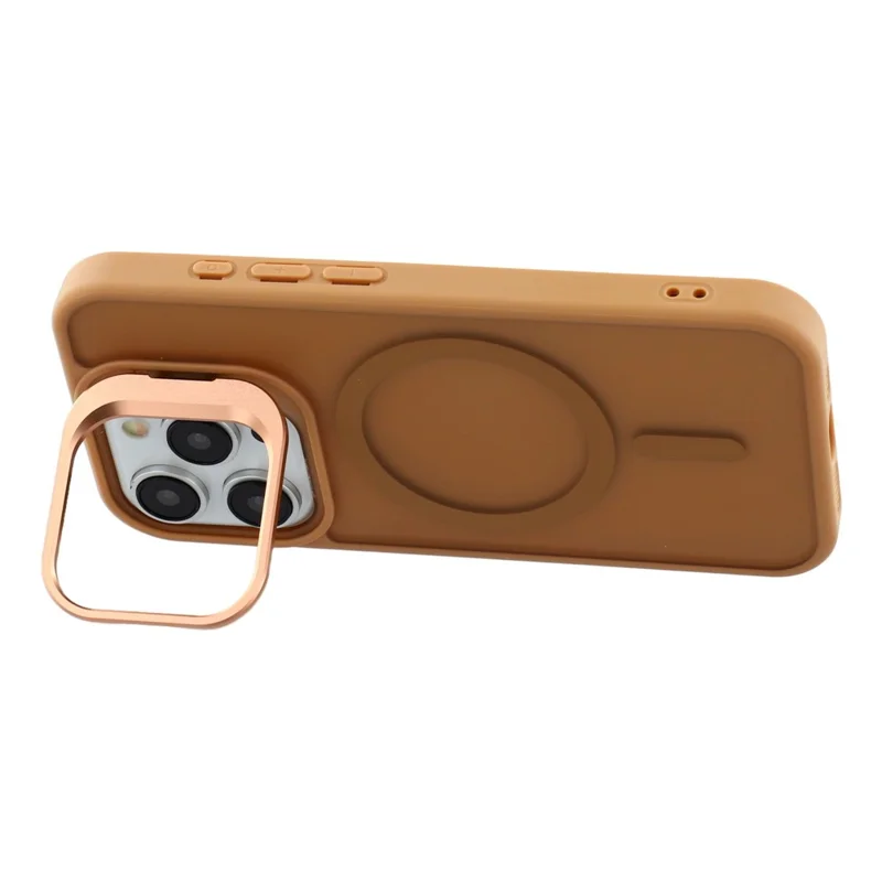 For iPhone 14 Pro Max Case Compatible with MagSafe Lens Kickstand TPU + PC Matte Phone Cover - Desert Gold