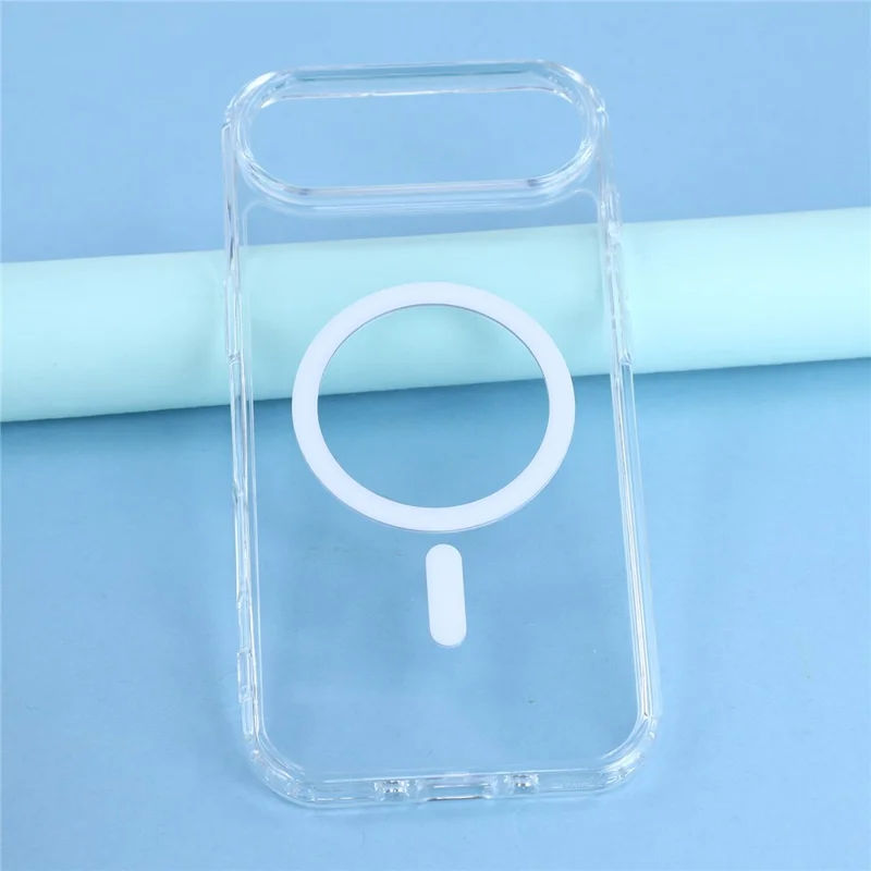 For iPhone Air Magnetic Case TPU PC Clear Phone Back Cover with Lanyard Hole