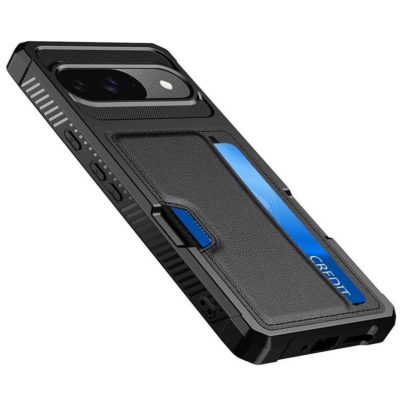 For Google Pixel 10 / Pixel 10 Pro Case Card Slot Leather + TPU Defender Phone Cover