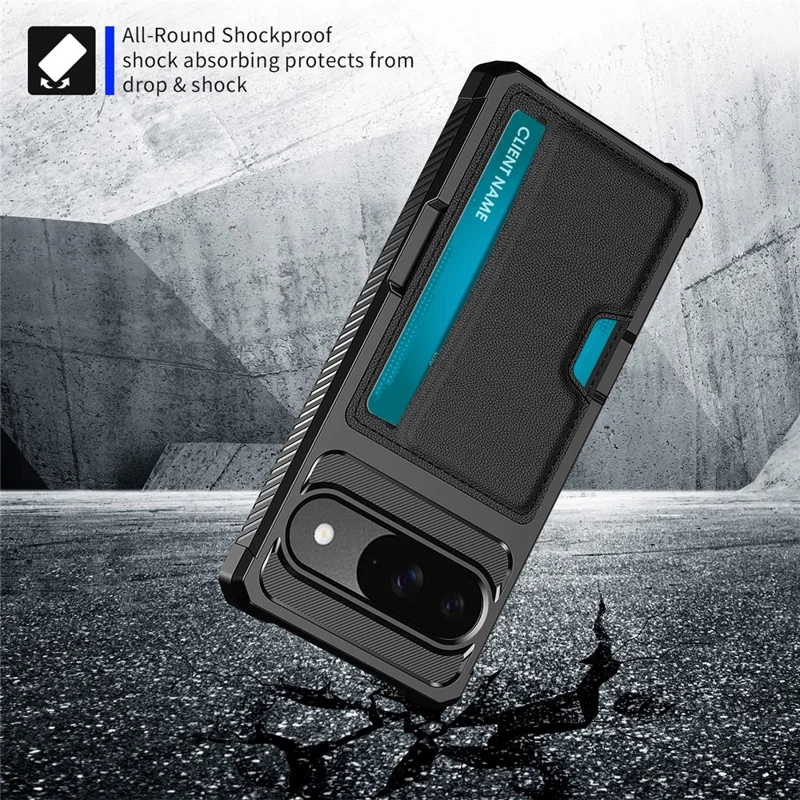 For Google Pixel 10 / Pixel 10 Pro Case Card Slot Leather + TPU Defender Phone Cover