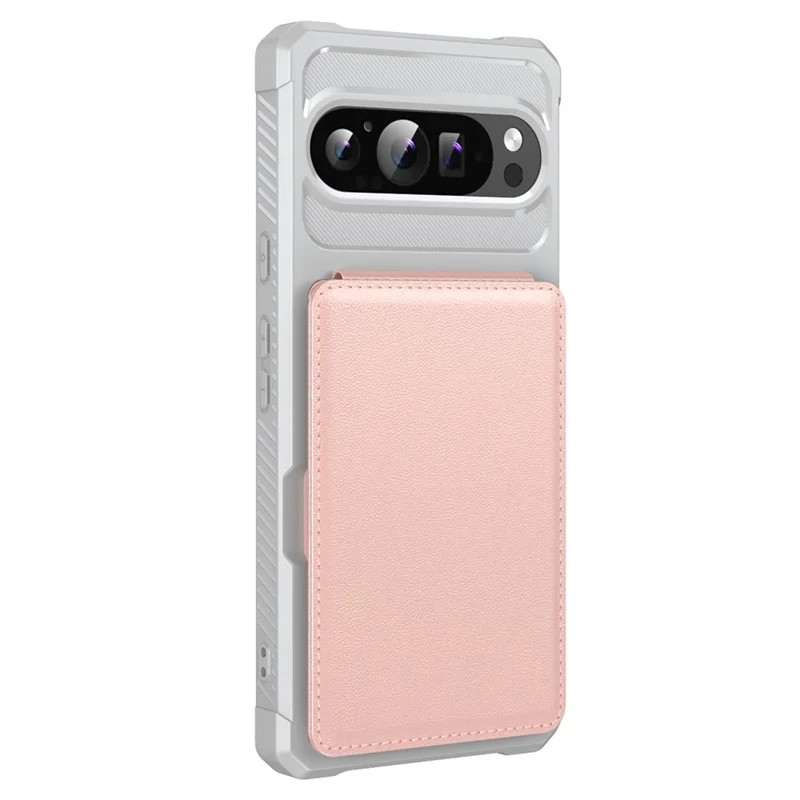 For Google Pixel 10 Pro XL Case Vertical Flip Card Slot Kickstand Leather + TPU Phone Cover - Light Pink