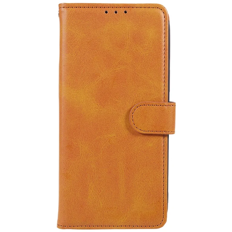 For Xiaomi Poco M8 5G / Redmi Note 15 5G (Global) / 15 4G (Global) Case Calf Texture PU Leather Wallet Phone Cover with Wrist Strap - Khaki
