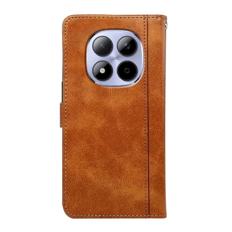 For Xiaomi Redmi Note 15 Pro 5G (Global) Case Calf Texture Leather Stand Book Style Phone Cover - Yellow
