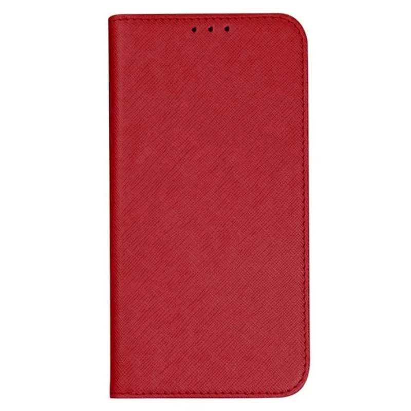 For Xiaomi Redmi Note 15 5G (Global) Case Cross Texture Leather Phone Cover Hidden Magnetic - Red