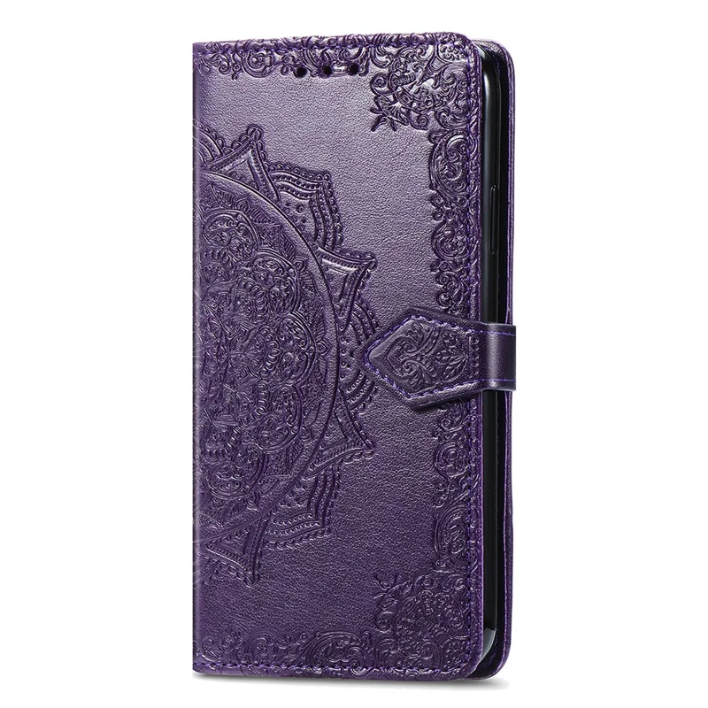 For iPhone 17 Pro Max Case Wallet Mandala Flower Leather Phone Cover Stand View - Purple