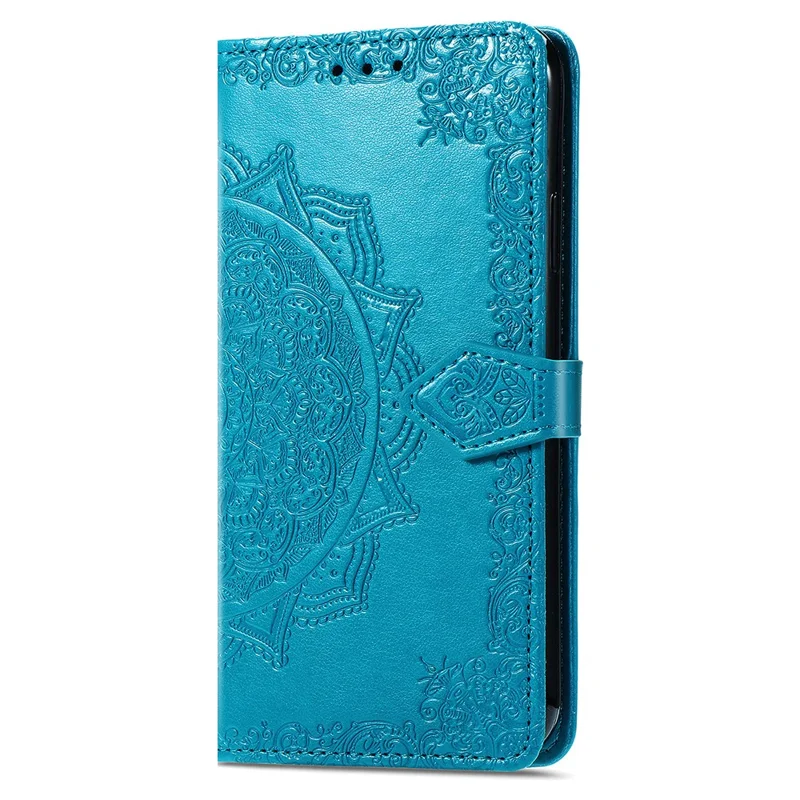 For iPhone Air Case Wallet Mandala Flower Leather Phone Cover Stand View - Blue
