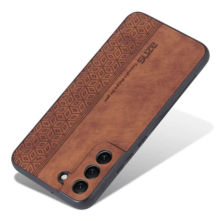 AZNS Para Samsung Galaxy S22+ 5G Teléfono Celular Patrón Impreso Path PU Leather+ Tpu Case de Teléfono Sin Deslizamiento - Marrón