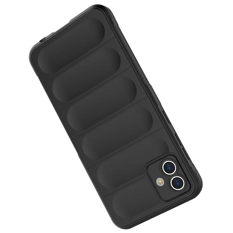 Para Samsung Galaxy A04 4G (164,4 x 76,3 x 9,1 mm) Funda protectora de teléfono móvil de TPU flexible con prevención de caídas - Negro