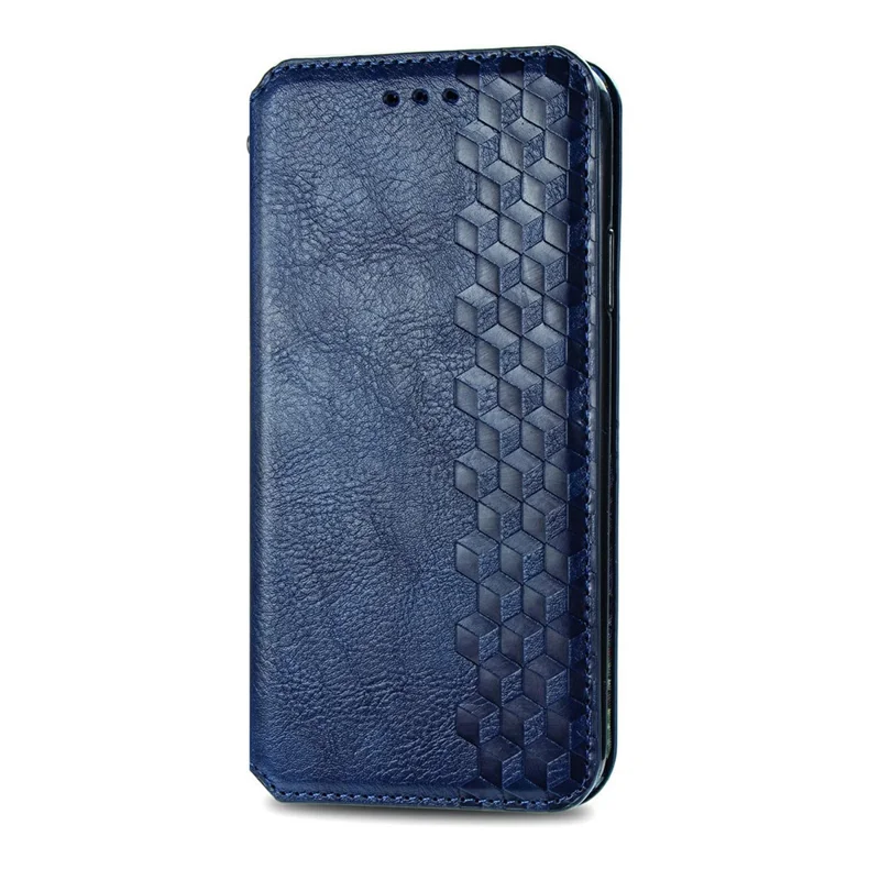 For iPhone Air Case Rhombus Imprint PU Leather Wallet Phone Cover - Blue