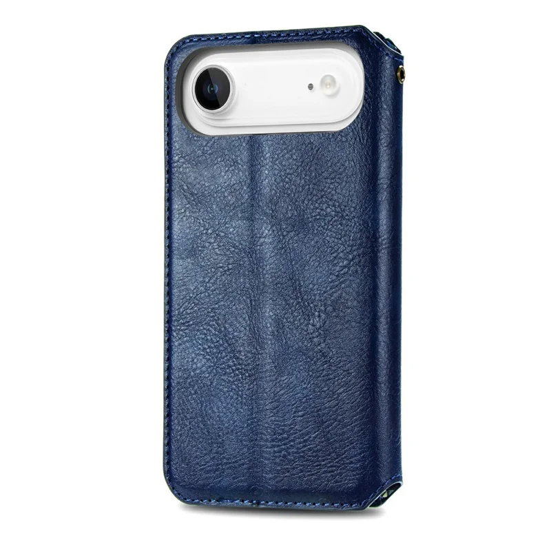 For iPhone Air Case Rhombus Imprint PU Leather Wallet Phone Cover - Blue