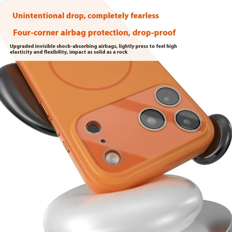 For iPhone 17 Pro Max Case Compatible with MagSafe TPU + PC Precise Coutout Phone Cover - Orange