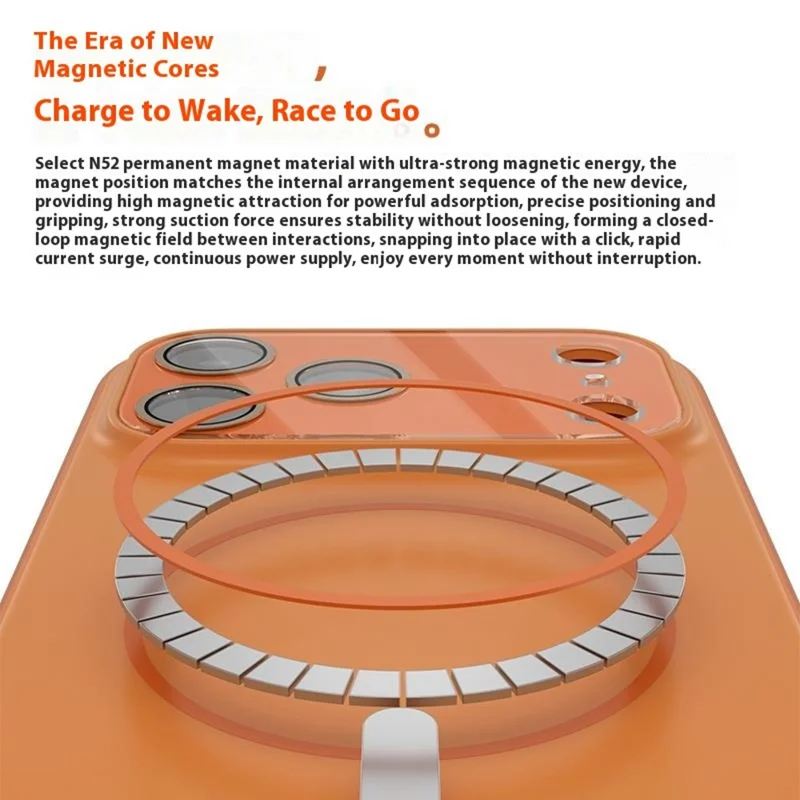 For iPhone 17 Pro Max Case Compatible with MagSafe TPU + PC Precise Coutout Phone Cover - Orange