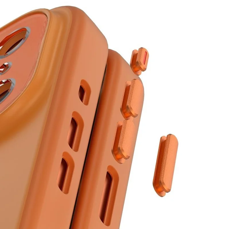 For iPhone 17 Pro Max Case Compatible with MagSafe TPU + PC Precise Coutout Phone Cover - Orange