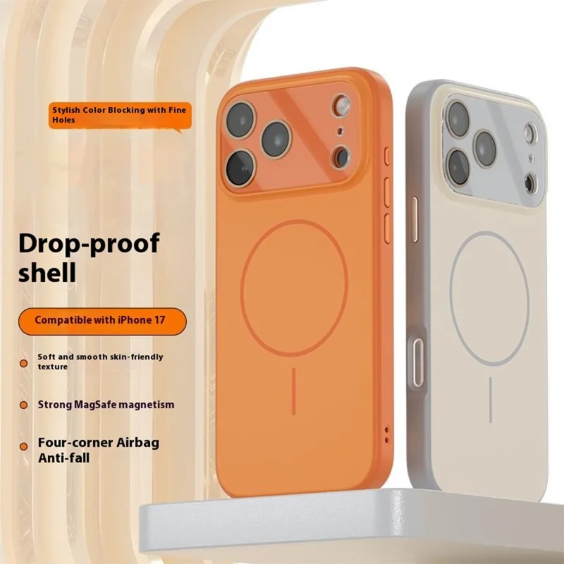 For iPhone 17 Pro Max Case Compatible with MagSafe TPU + PC Precise Coutout Phone Cover - Orange