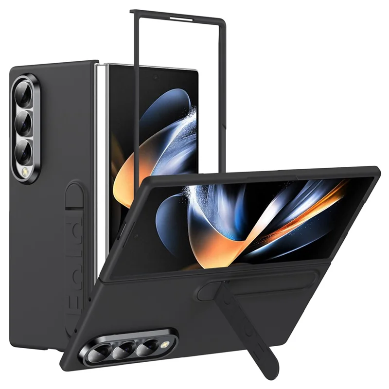 For Samsung Galaxy Z Fold3 5G Case Kickstand Hard PC Phone Cover (without Screen Protector) - Black