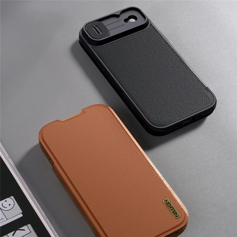 NILLKIN Qin Pro Series for iPhone Air Case with Card Slots Leather Phone Cover - Black