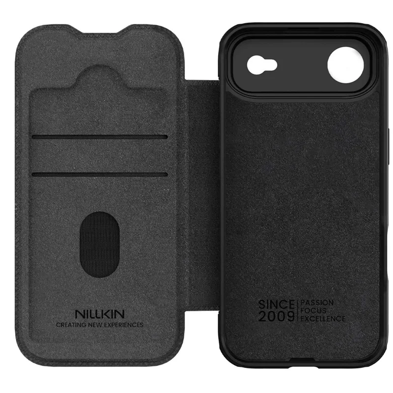 NILLKIN Qin Pro Series for iPhone Air Case with Card Slots Leather Phone Cover - Black