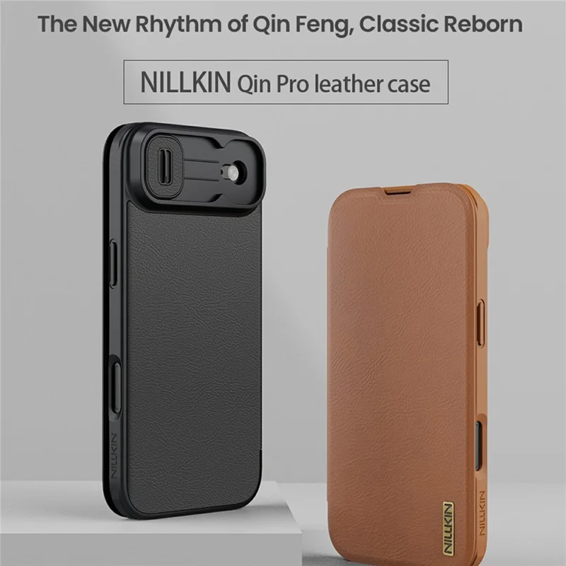 NILLKIN Qin Pro Series for iPhone Air Case with Card Slots Leather Phone Cover - Black