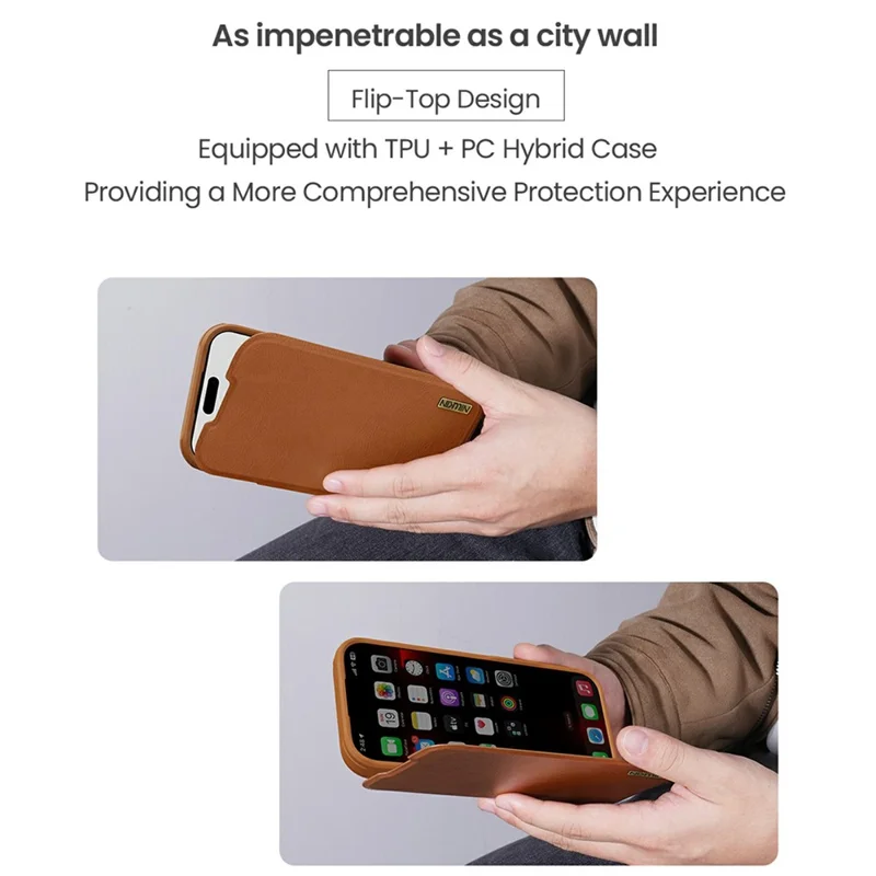 NILLKIN Qin Pro Series for iPhone Air Case with Card Slots Leather Phone Cover - Black