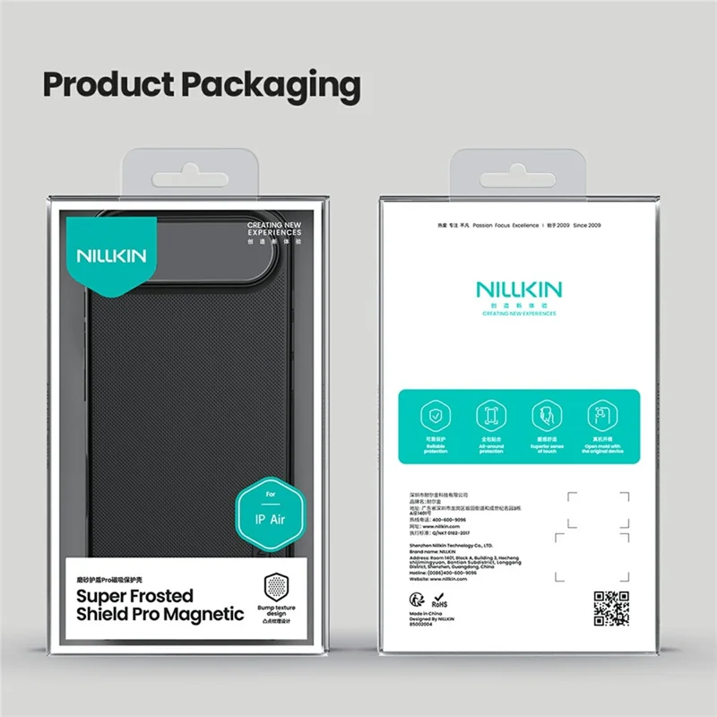 NILLKIN Frosted Shield Pro para Funda de iPhone Air Compatible con MagSafe PC + Cubierta de Teléfono TPU