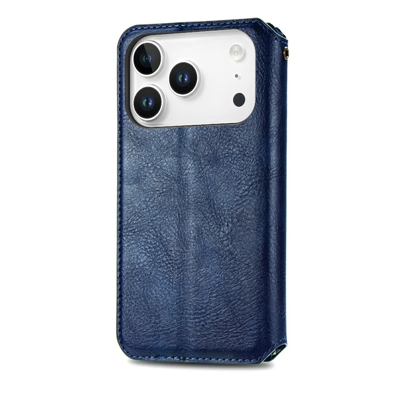 For iPhone 17 Pro Case Ruitmotief PU Leather Wallet Telefoonhoes - Blauw
