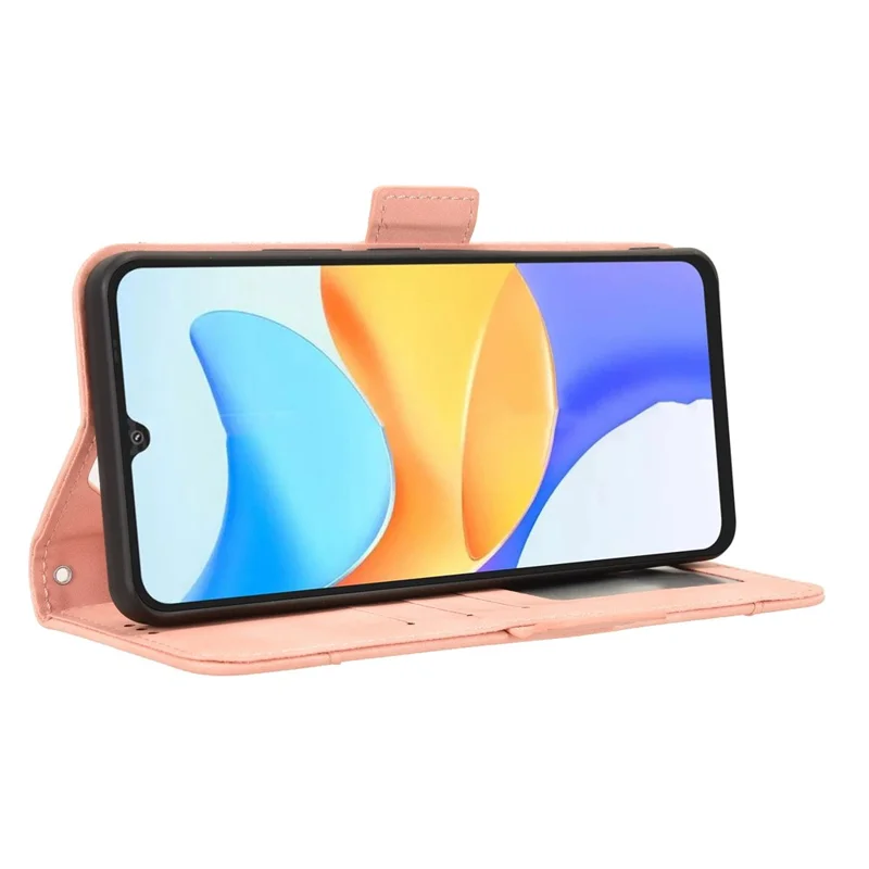 Etui skórzane dla Blackview Shark 6 / Oscal Tiger 8, pokrowiec portfel z wieloma slotami na karty - różowy