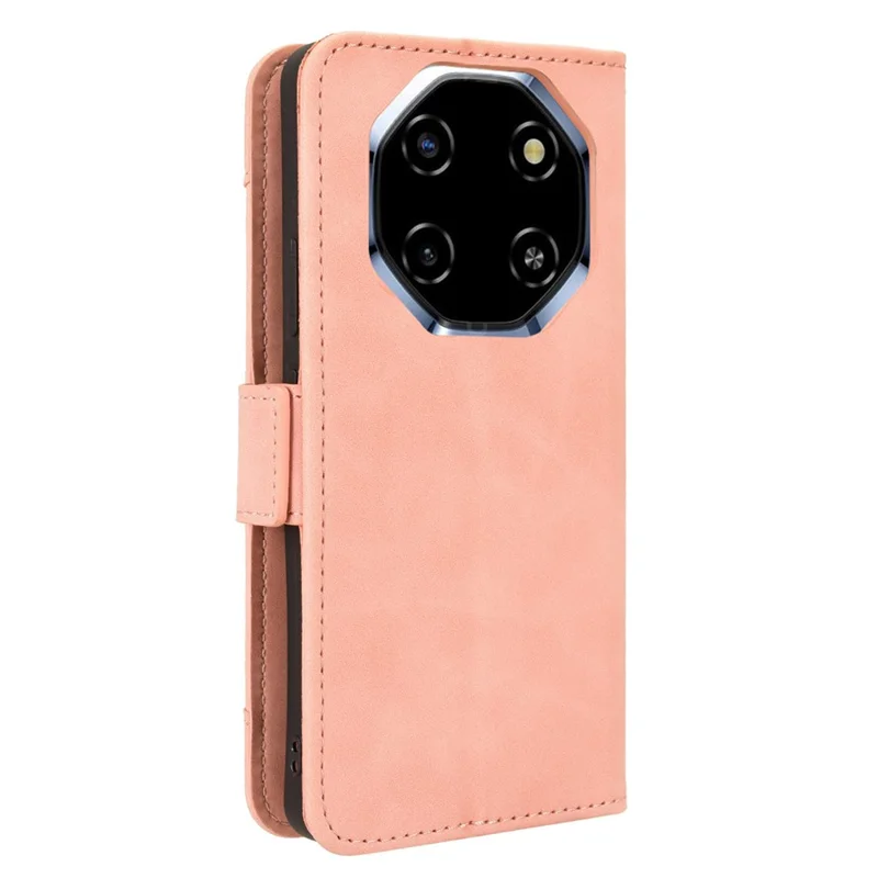 Etui skórzane dla Blackview Shark 6 / Oscal Tiger 8, pokrowiec portfel z wieloma slotami na karty - różowy