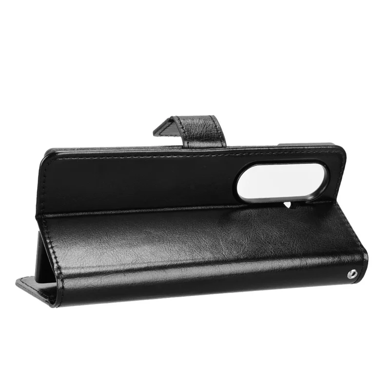 For Samsung Galaxy Z Fold7 5G PU Leather Case with Strap Crazy Horse Texture Phone Wallet Cover - Black