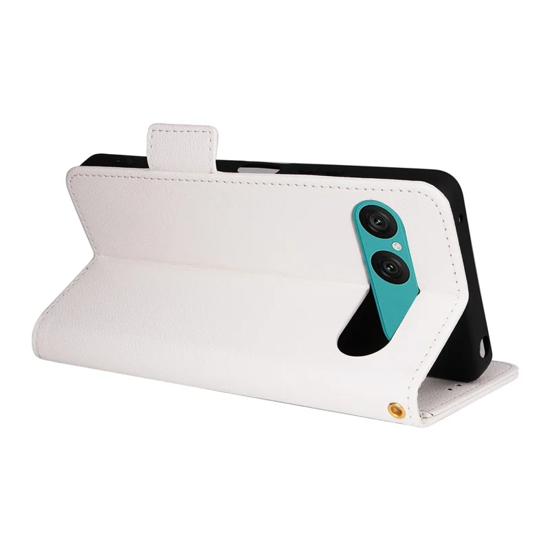 Til Sony Xperia 10 VII Etui med Løvetræksstruktur, Wallet, Læderetui med Håndledsrem - Hvid