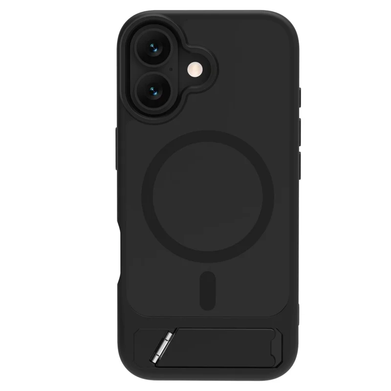 LEREACH Le-Chic Series for iPhone 17 Case TPU + PC Kickstand Phone Cover Compatible with MagSafe - Black