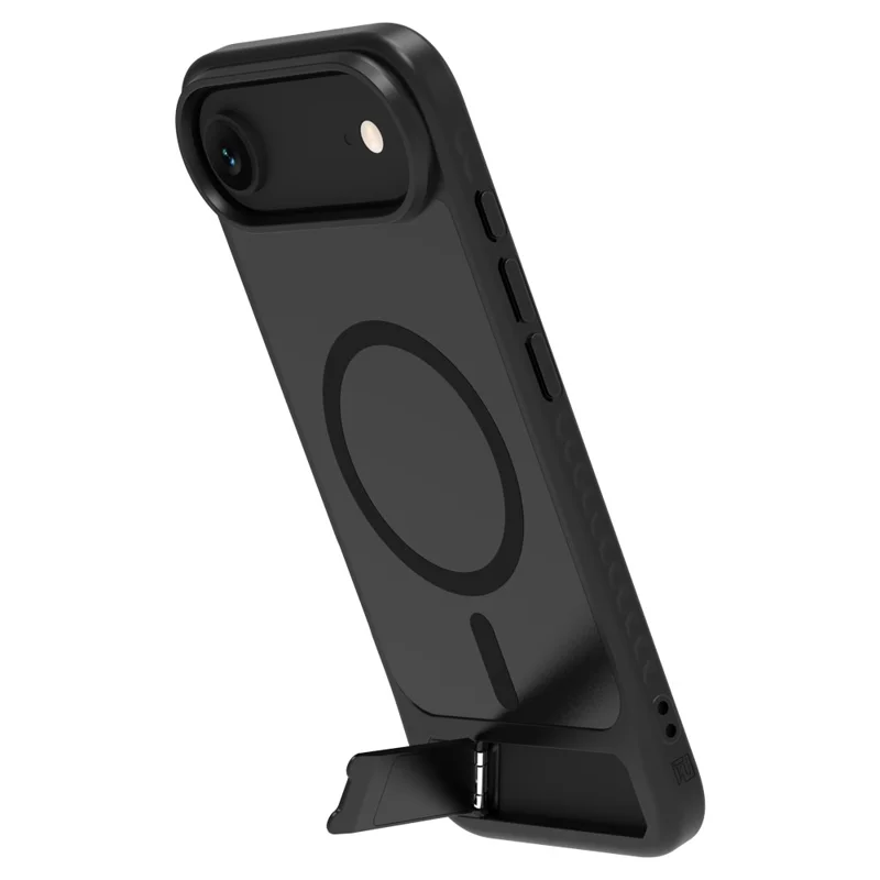 LEREACH Le-Chic Series for iPhone Air Case TPU + PC Kickstand Phone Cover Compatible with MagSafe - Black