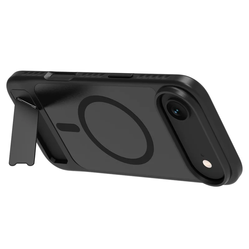LEREACH Le-Chic Series for iPhone Air Case TPU + PC Kickstand Phone Cover Compatible with MagSafe - Black