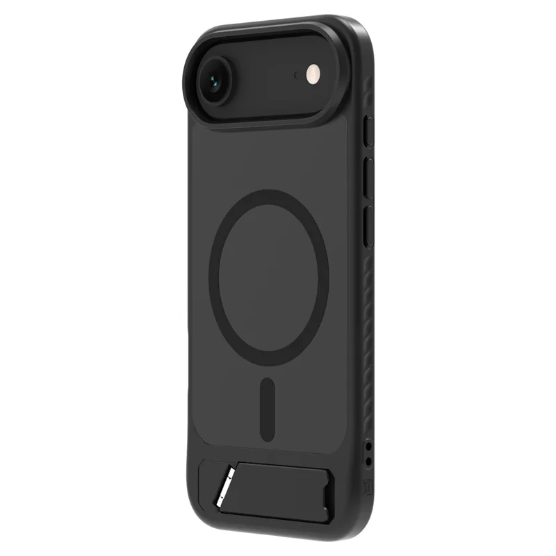 LEREACH Le-Chic Series for iPhone Air Case TPU + PC Kickstand Phone Cover Compatible with MagSafe - Black