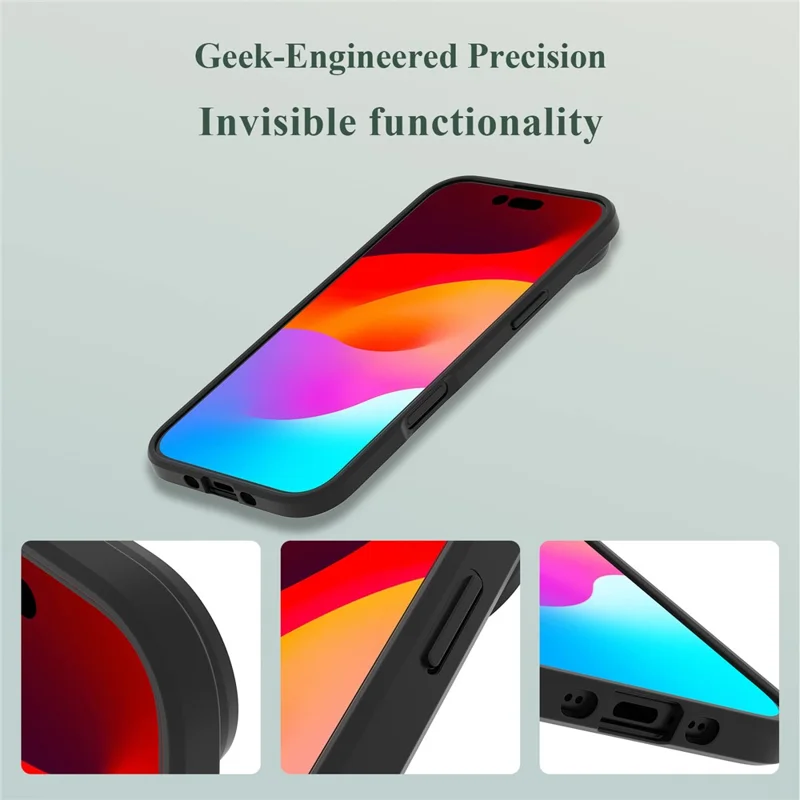 LEREACH TOC Series for iPhone Air Case TPU + Acrylic Phone Cover - Black