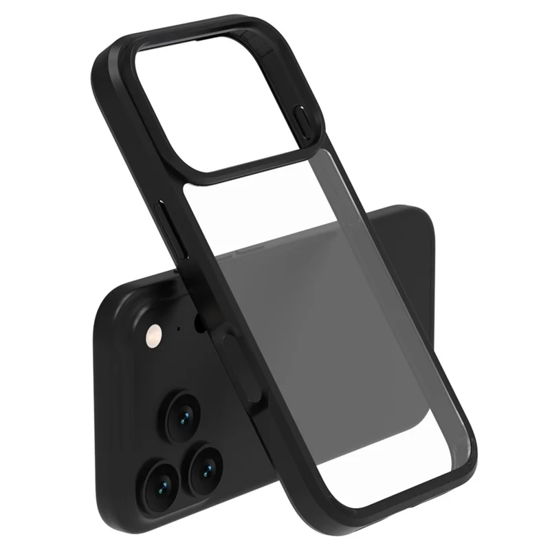 LEREACH TOC Series for iPhone 17 Pro Case TPU + Acrylic Phone Cover - Black