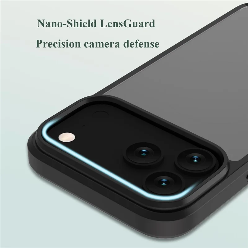 LEREACH TOC Series for iPhone 17 Pro Case TPU + Acrylic Phone Cover - Black