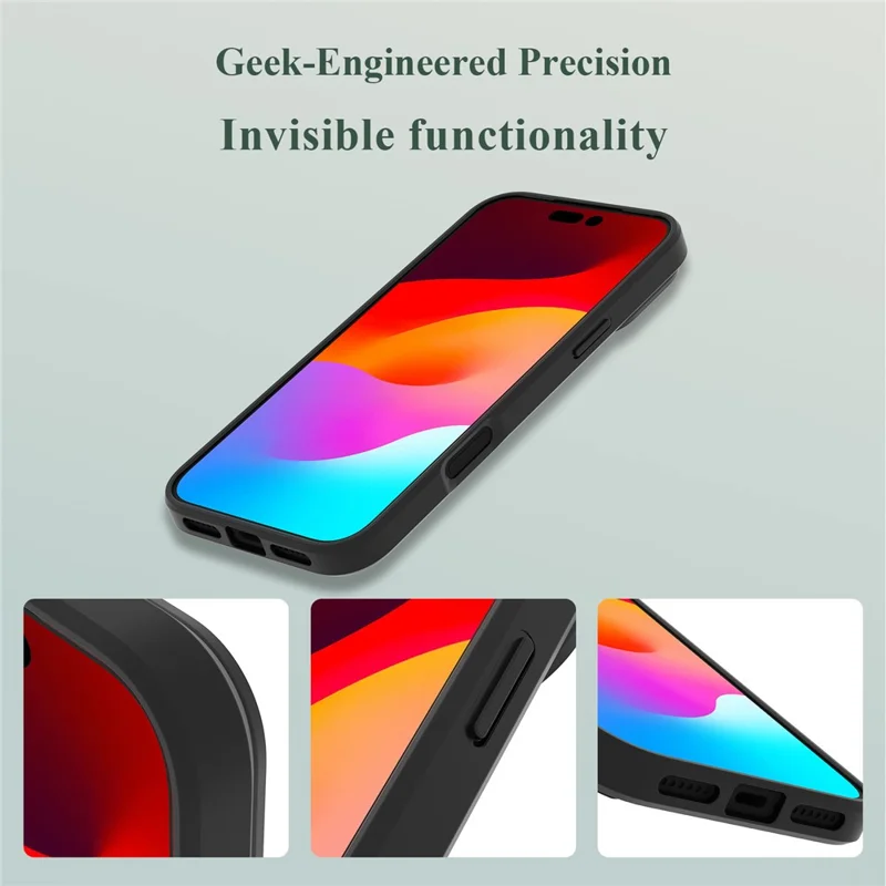LEREACH TOC Series for iPhone 17 Pro Case TPU + Acrylic Phone Cover - Black