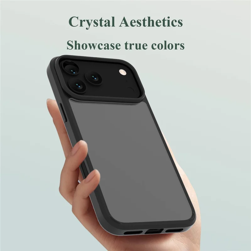 LEREACH TOC Series for iPhone 17 Pro Case TPU + Acrylic Phone Cover - Black