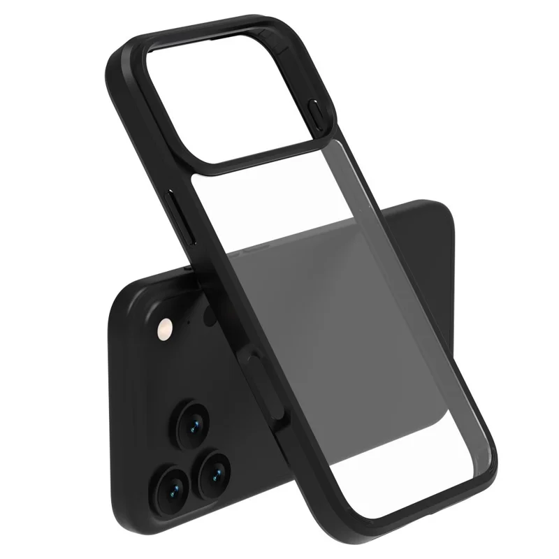 LEREACH TOC-serie voor iPhone 17 Pro Max hoesje TPU + Acryl telefoonhoes - Zwart