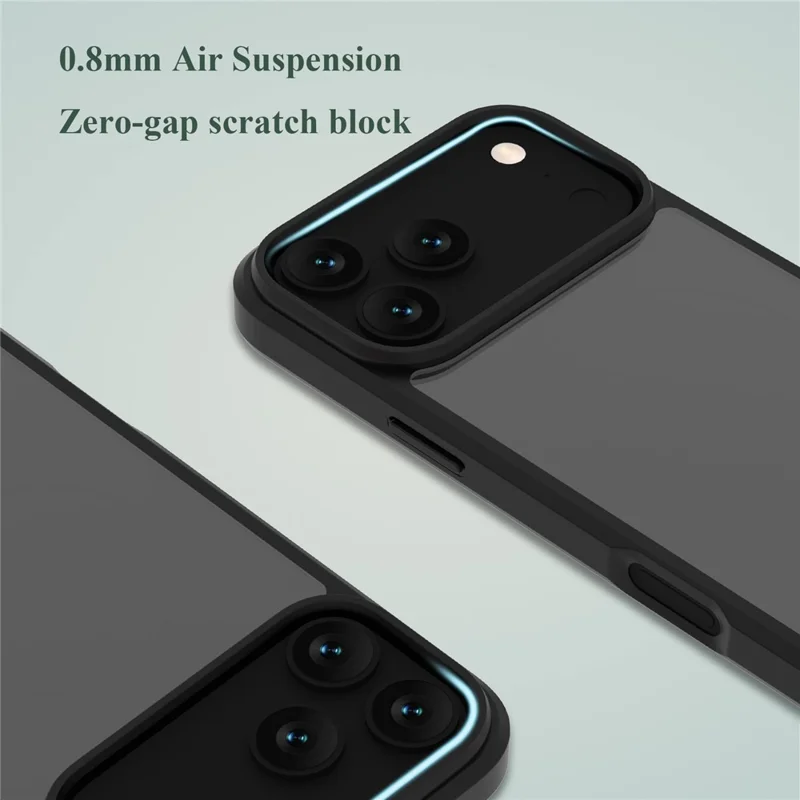 LEREACH TOC-serie voor iPhone 17 Pro Max hoesje TPU + Acryl telefoonhoes - Zwart