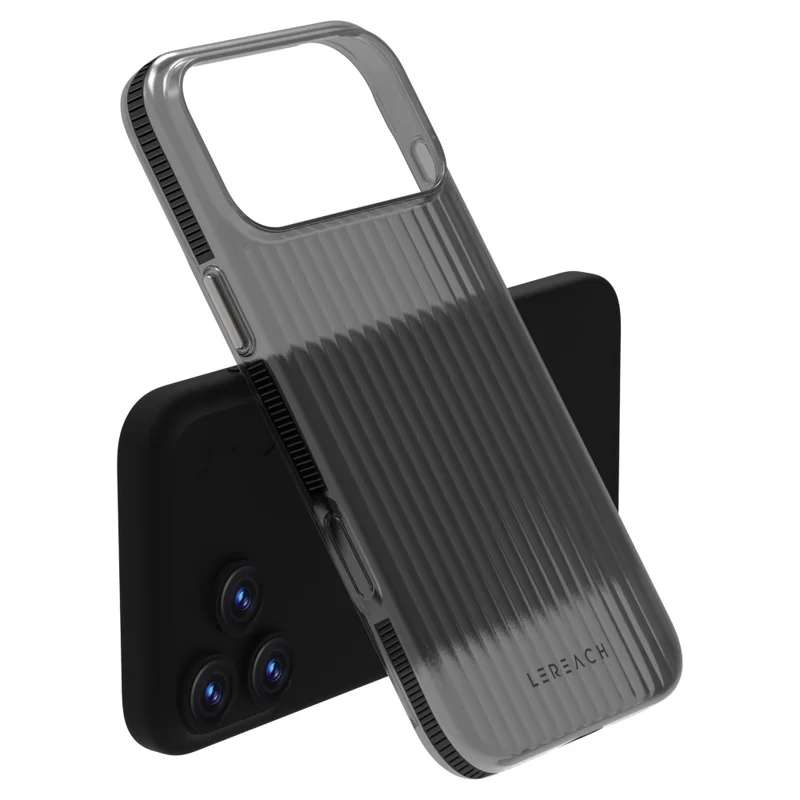 LEREACH TOC Series for iPhone 17 Pro Max Case Flowing Grid PC Phone Cover - Black